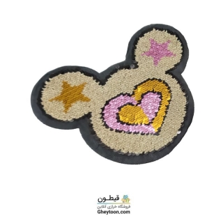 استیکر پولکی میکی موس طلایی صورتی
