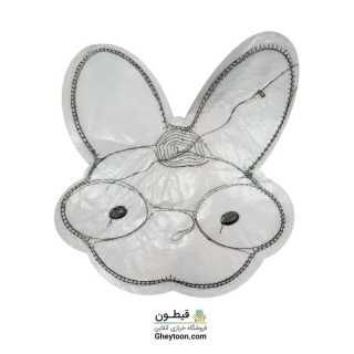 استیکر پولکی خرگوش موهردار عینکی