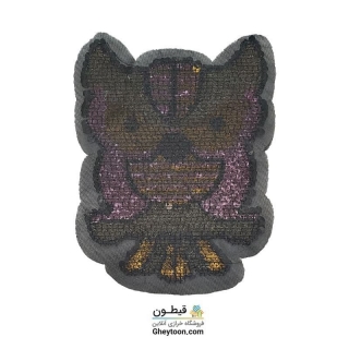 استیکر پولکی جغد صورتی طلایی