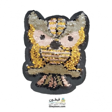 استیکر پولکی جغد صورتی طلایی