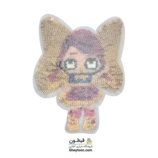 استیکر پولکی دختر پروانه ای