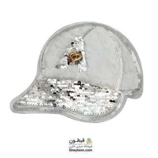 استیکر پولکی کلاه موهردار پولک صورتی