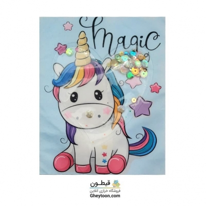 استیکر آکواریومی تک شاخ آبی