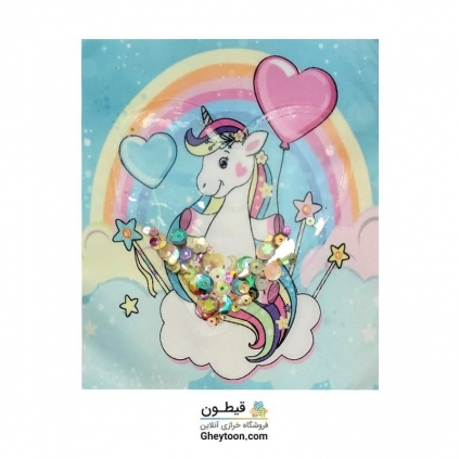 استیکر آکواریومی تک شاخ رنگین کمانی