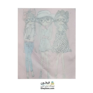 استیکر آکواریومی دختر صورتی