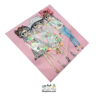 استیکر آکواریومی دختر صورتی