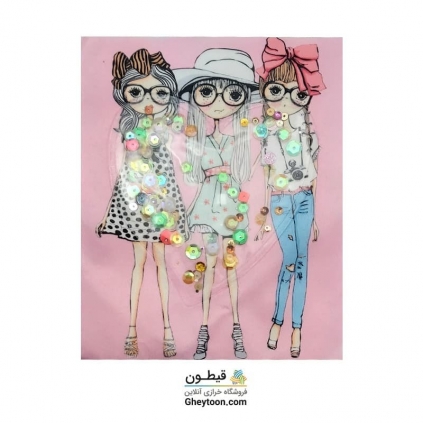 استیکر آکواریومی دختر صورتی