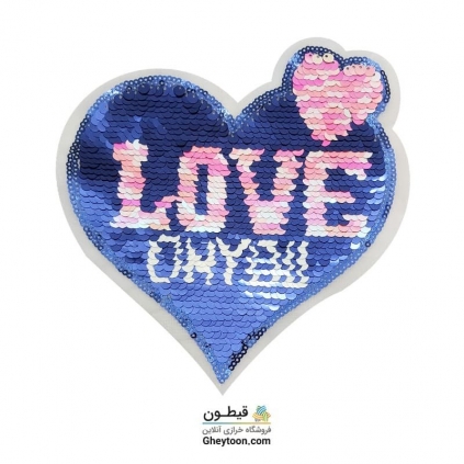 استیکر پولکی قلب سرمه ای