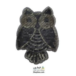 استیکر جغد مشکی طلایی