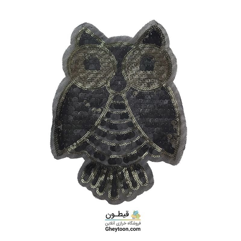 استیکر جغد مشکی طلایی