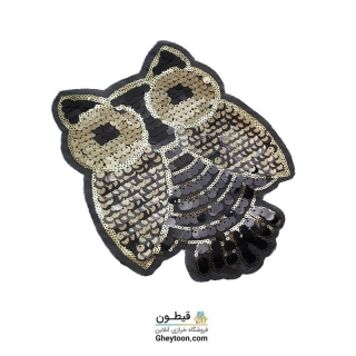 استیکر جغد مشکی طلایی