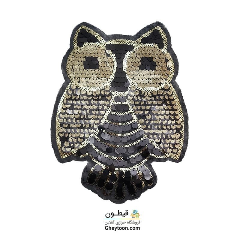 استیکر جغد مشکی طلایی