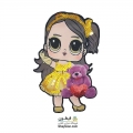 استیکر ال و ال خرس بنفش
