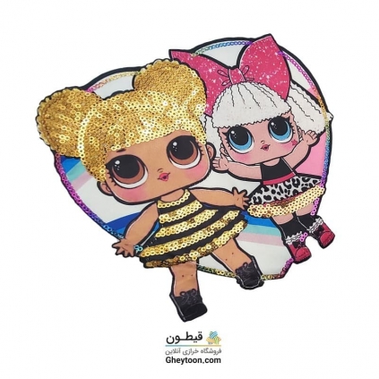 استیکر ال و ال دوتایی قلبی طلایی