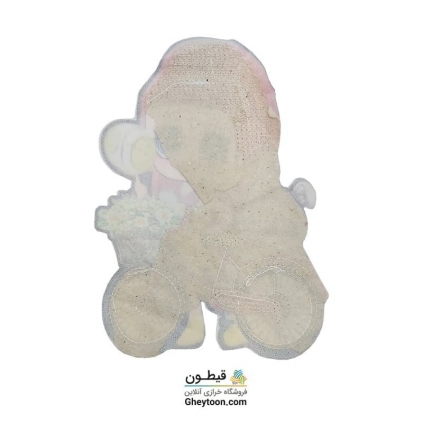 استیکر ال و ال مو صورتی چرخ دار و خرگوش