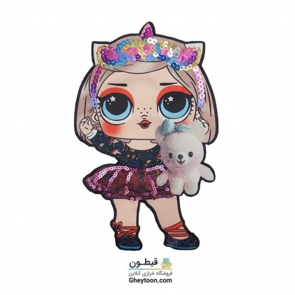 استیکر ال و ال خرس صورتی تاج دار