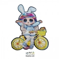 استیکر ال و ال لباس خرگوشی چرخ دار