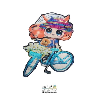 استیکر ال و ال مو هفت رنگ چرخ آبی