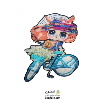 استیکر ال و ال مو هفت رنگ چرخ آبی