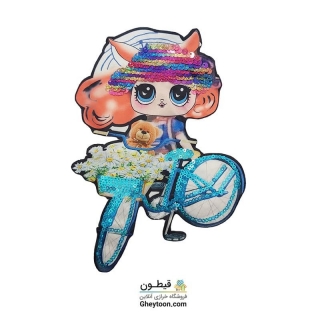 استیکر ال و ال مو هفت رنگ چرخ آبی