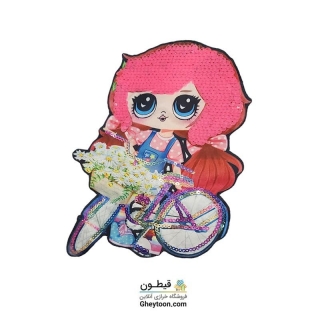 استیکر ال و ال مو صورتی چرخدار