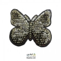 استیکر پولکی پروانه مشکی طلایی