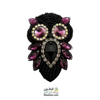 جواهر دوزی جغد بنفش