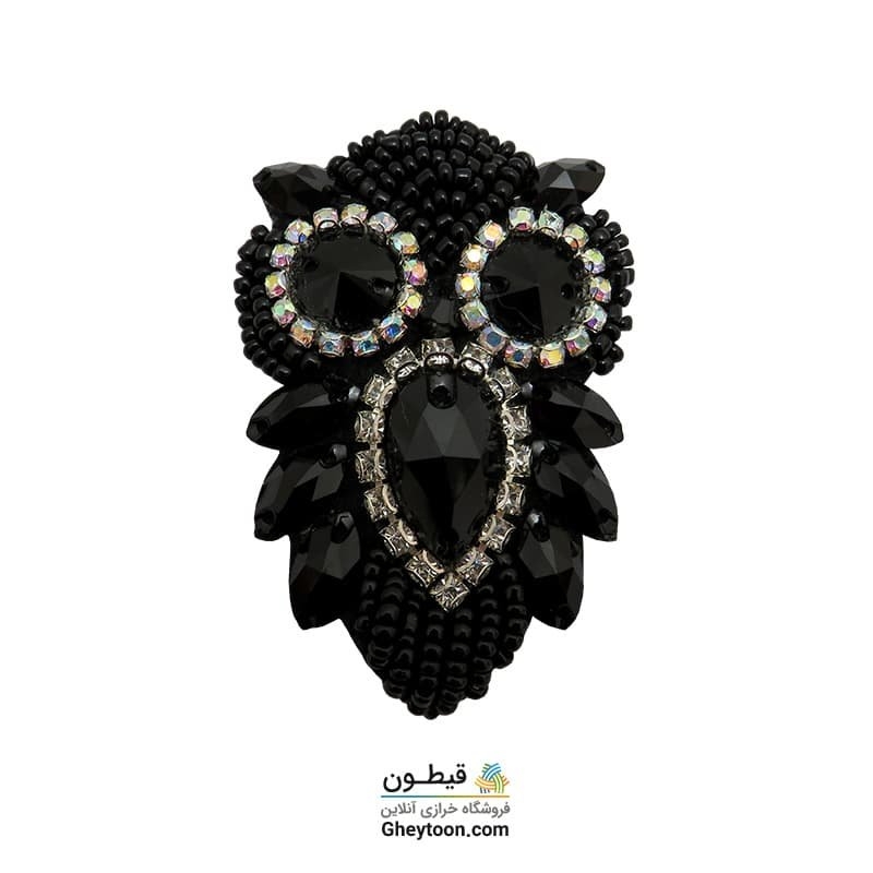 جواهر دوزی جغد مشکی