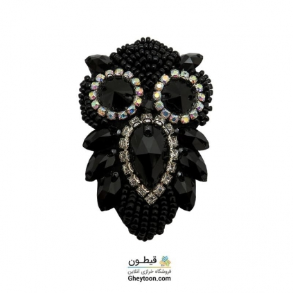 جواهر دوزی جغد مشکی