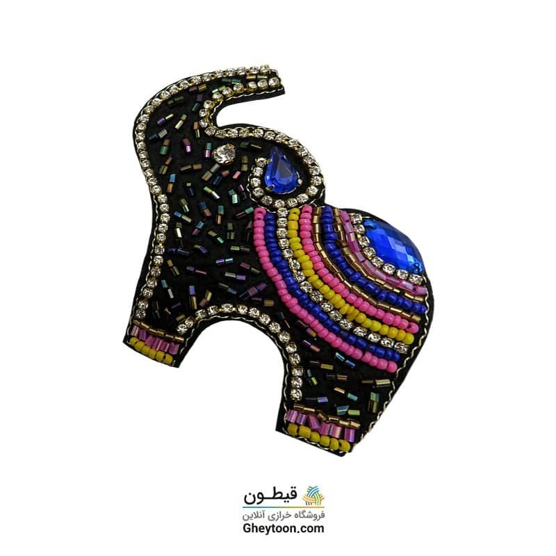 جواهر دوزی فیل خرطوم بالا