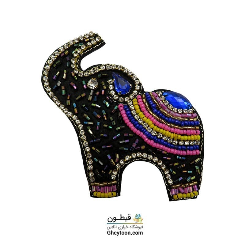 جواهر دوزی فیل خرطوم بالا