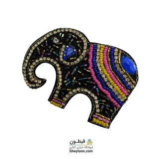 جواهر دوزی فیل خرطوم پایین