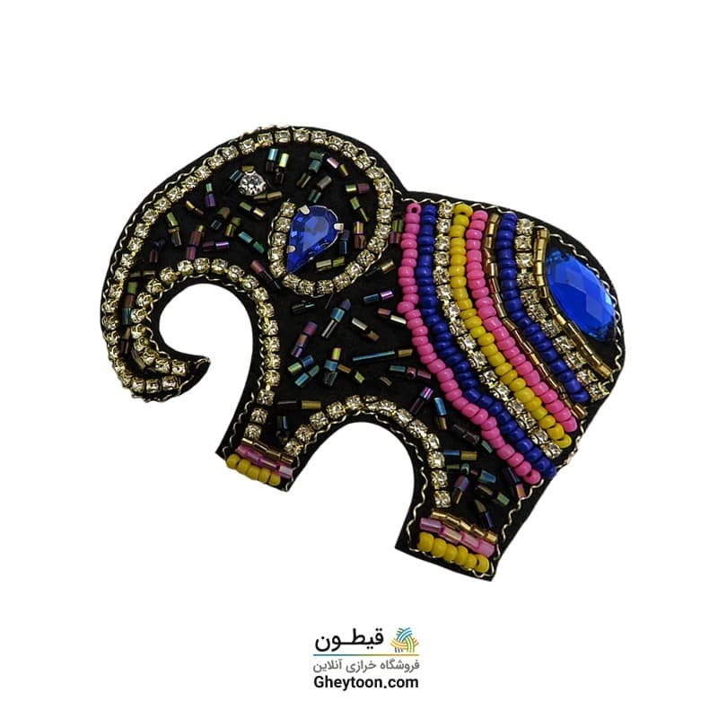 جواهر دوزی فیل خرطوم پایین