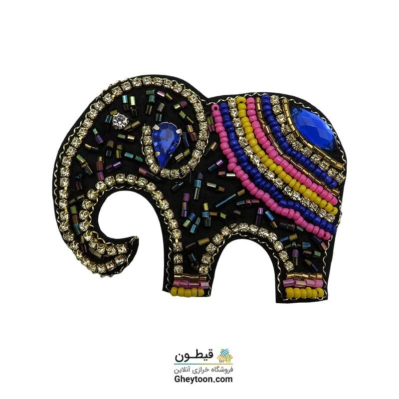 جواهر دوزی فیل خرطوم پایین