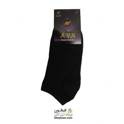 جوراب نیم ساق ساده مشکی