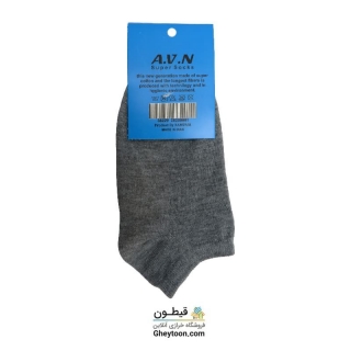 جوراب نیم ساق ساده طوسی تیره