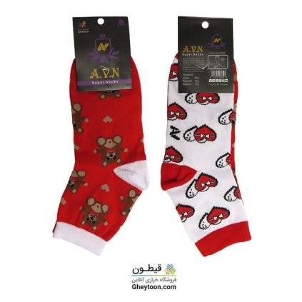 جوراب خرس کوچولو قرمز تا به تا