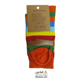 جوراب رنگین کمان نارنجی ساقدار
