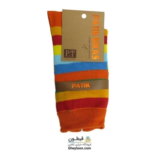 جوراب رنگین کمان نارنجی ساقدار