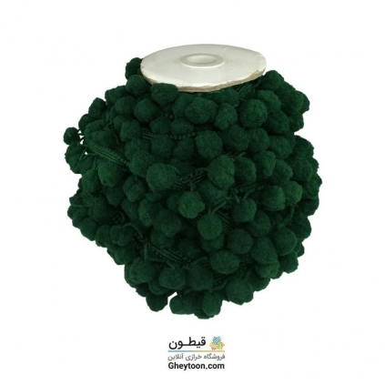 نوار پوم پوم متوسط سبز زمردی