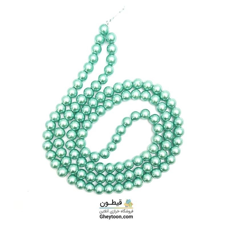 مروارید آبی فیروزه ای سایز 8