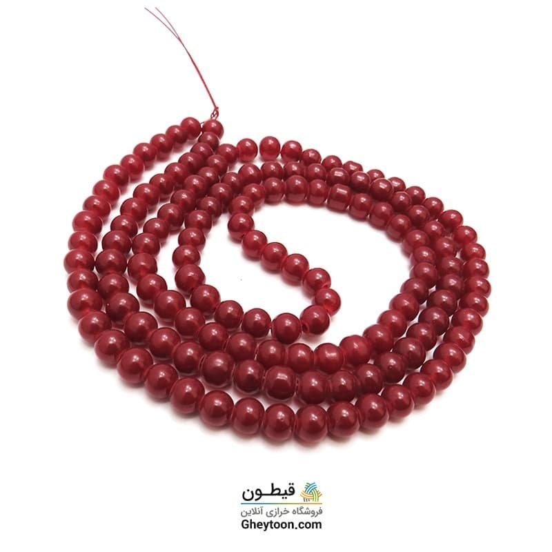 مروارید جدید زرشکی سایز 6