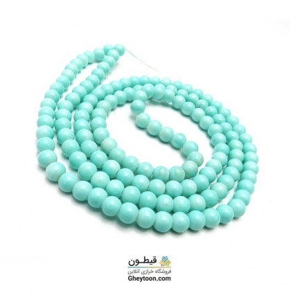 مروارید سنگ فیروزه ای سایز 6