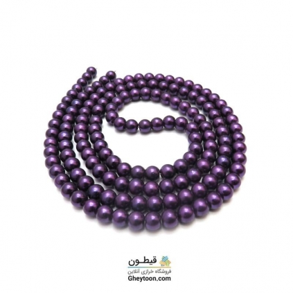 مروارید بادمجونی سایز 6