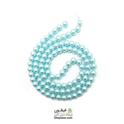 مروارید آبی فیروزه ای سایز 8