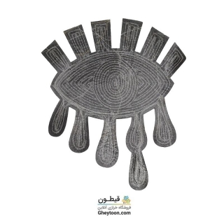 تکه دوزی چشم پولکی آبی سفید