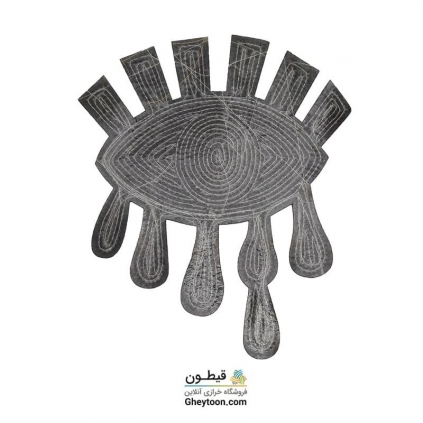 تکه دوزی چشم پولکی آبی سفید