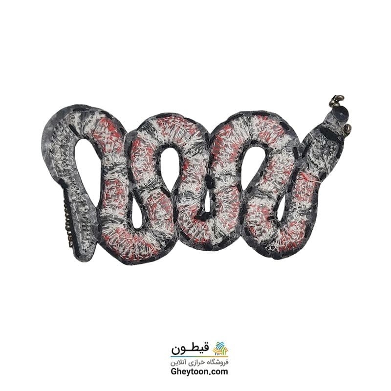 تکه دوزی مار جواهر دوزی