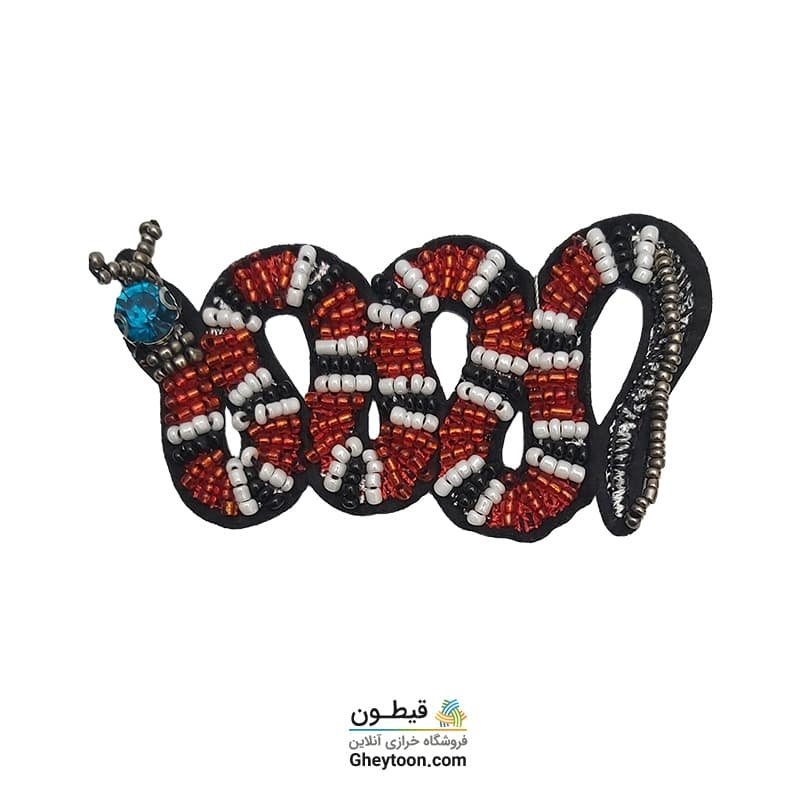 تکه دوزی مار جواهر دوزی