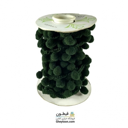 نوار پوم پوم متوسط سبز لجنی